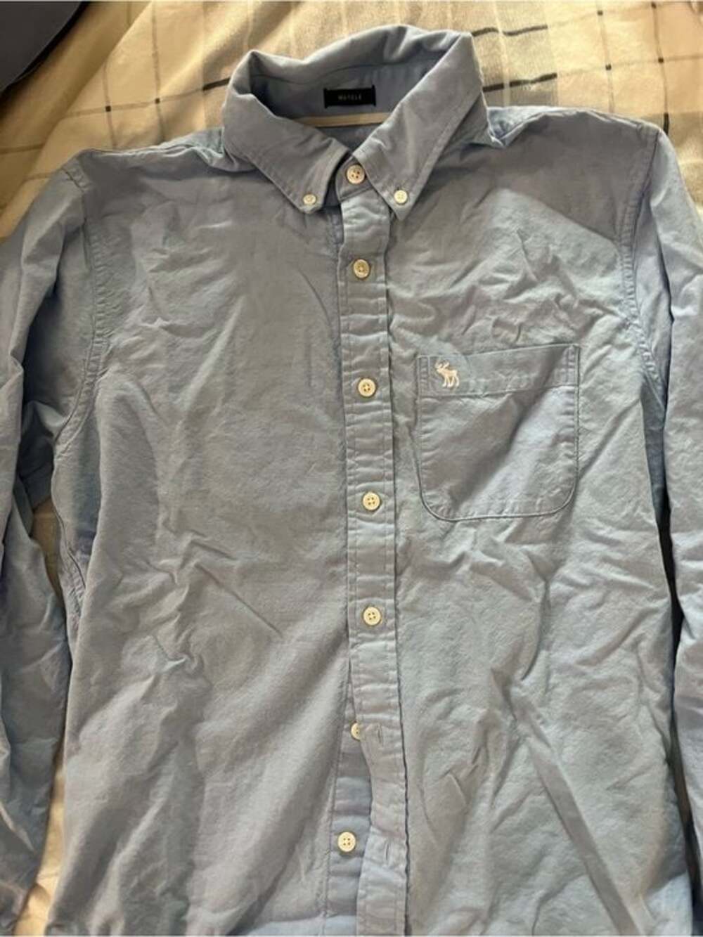 Abercrombie & Fitch Light Blue Button-Down Shirt - Men's